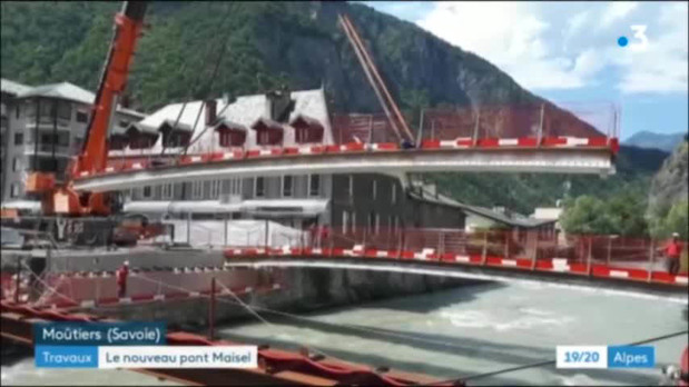 Un nouveau pont sur l'Isre pour viter les inondations  Motiers, en Savoie