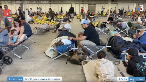 Incendie en Gironde : 6500 personnes vacues  La Teste de Buch