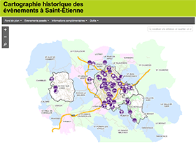 Un Dicrim original : le DICRIM interactif de la ville de Saint-Etienne (cartographie historique des vnements proposant des archives INA, des photos, des tmoignages...)