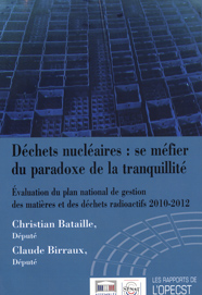 Rapport sur l'évaluation du plan national de gestion des matières et des déchets radioactifs 2010-2012
