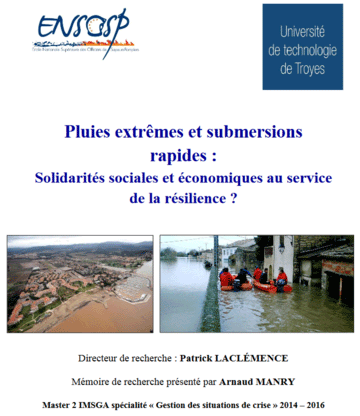 Pluies extrêmes et submersions rapides : solidarités sociales et économiques au service de la résilience ?