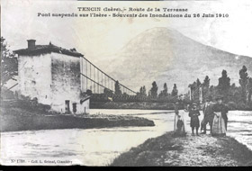 Inondation de 1910 dans la valle du Grsivaudan en amont de Grenoble