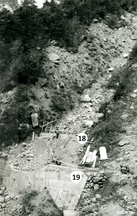 Ravin de Grosse Pierre dbut 1982 avant la construction des barrages 18 - 17 - 16 - 15 -  14 - 13 - 12