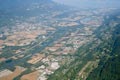 Vue aérienne du barrage du Cheylas