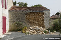 Sisme de La Laigne - mur effondr