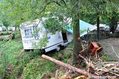 Crue du Bitoulet  Lamalou-les-Bains au droit du camping municipal