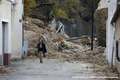 Eboulement d'un Pénitent sur la commune des Mées entraînant la destruction de trois maisons