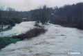Crue du Garon  Montagny le 2 dcembre 2003 en aval de la route de Millery
