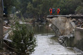 Pont de la D118 emport par la crue du ruisseau de Trapel le 15 octobre 2018  Villegailhenc
