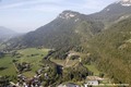 Vue arienne de la gorge des Manauds, des plages de dpt et du village du Chtelard (Savoie)