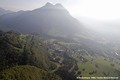 Vue arienne de la gorge des Manauds, des plages de dpt et du village du Chtelard (Savoie)