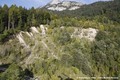 Gros plan de la niche d'arrachement du glissement de terrain de 1970 au Chtelard (Savoie)