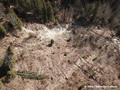 Réactivation (2021) du glissement de terrain du Châtelard - niche d'arrachement principale