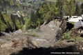 Glissement de terrain  Samons (74) - niche d'arrachement vue de l'amont