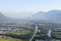 Vue aérienne de la vallée de l'Isère