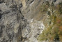 Torrent du Manival : vue aérienne des falaises du bassin de réception