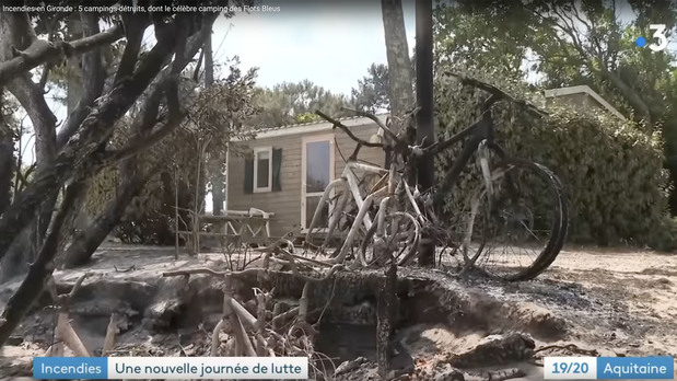 Incendies en Gironde : 5 campings détruits, dont le célèbre camping des Flots Bleus