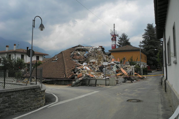 Une maison écroulée à Amatrice - 09/09/2016