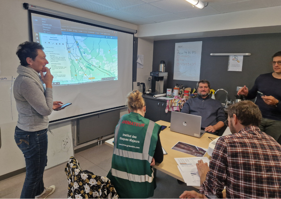 Exercice de gestion de crise &agrave; Sallanches avec le SM3A (Arves) et France Digues