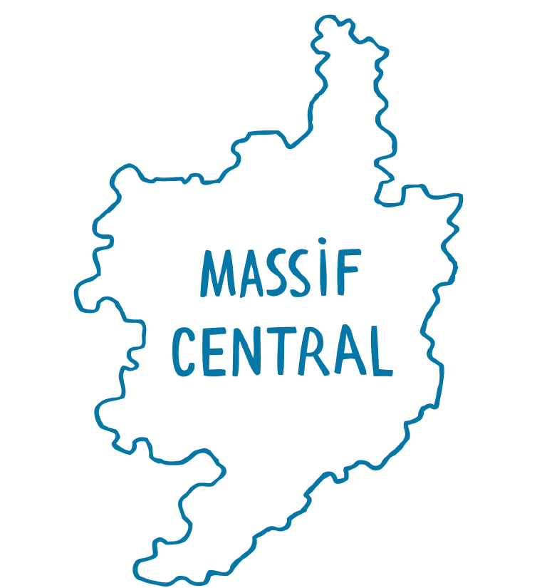 Carte du Massif central