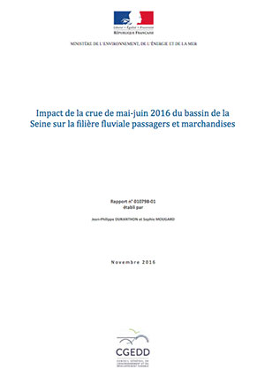 Impact de la crue de mai-juin 2016 du bassin de la Seine sur la filire fluviale passagers et marchandises