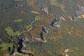 Vue aérienne des gorges du torrent de l'Ebron