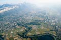 Vue arienne de la valle de l'Isre en amont de Grenoble
