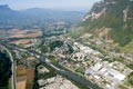 Vue arienne de l'Isre en Combe de Savoie