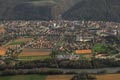 Vue aérienne de la commune de Domène