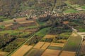 Vue aérienne du hameau de Montfort