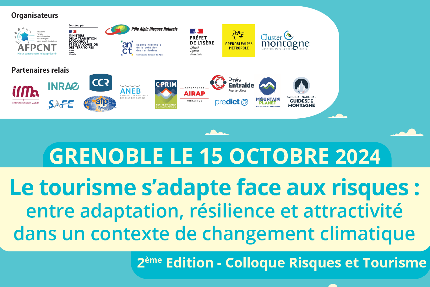 Colloque Risques et Tourisme le 15 octobre 2024  Grenoble