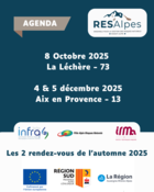 RENDEZ-VOUS] Dans le cadre du Mta-projet RES'Alpes ddi  la gestion intgre des risques naturels dans les Alpes, nous vous proposons 2 vnements d'changes et de partage d'expertise.

1️⃣ Journe thmatique RES'Alpes

📅 8 octobre 2025
📍 La Lchre, Savoie
🏔️ Thme : Infrastructures en territoire alpin : s'adapter aux effets du changement climatique.
Cette journe de rencontres et dchanges portera sur 4 grands axes :
- le changement climatique dans les Alpes,
- lvolution des alas et des cas de charges  prendre en compte,
- la vulnrabilit des infrastructures  ces alas
- et les stratgies dadaptation envisages.


☑️ Inscription gratuite et obligatoire

----------------------------------------------

2️⃣ Forum EnviroRisk

📅 4 & 5 dcembre 2025
📍ENSOSP  Aix-en-Provence
🌍 Thme :  Montagnes en premire ligne du changement climatique : nouveaux risques et territoires dinnovation 

20ᵉ dition du Forum national EnviroRisk, lvnement incontournable ddi  la rsilience face aux risques naturels et technologiques.
Deux jours de confrences, tmoignages et partages dexpriences entre collectivits, industriels, chercheurs et acteurs de terrain.
avec :
 Jean-Pierre Goux  Biosphere Economics
 Anne-Lise Coeur-Bizot  Groupe RATP 
 Blaise Agresti  Expert secours & montagne

☑️Entre libre sur inscription obligatoire

🤝 Un vnement co-organis par : Ple SAFE - Institut des Risques Majeurs - Ple Alpin Risques Naturels (PARN) - infra2050 (Cluster INDURA) - cole nationale suprieure des officiers de sapeurs-pompiers


Ces 2 vnements font partie de la dynamique partenariale RESAlpes, ddie  la gestion intgre des risques naturels dans les Alpes, porte par le
Ple Alpin Risques Naturels (PARN), infra2050 et lInstitut des Risques Majeurs.

🙏 Avec le soutien de : l'Union Europenne (PO FEDER Massif des Alpes), la 
Rgion Sud - Provence-Alpes-Cte d'Azur - Rgion Auvergne-Rhne-Alpes et le commissariat de Massif des Alpes.
Et
L'Europe s'engage en Rgion Sud
ANCT - Agence nationale de la cohsion des territoires


