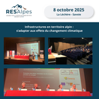 8 et 9 octobre 2025 : Deux journ�es riches d��changes et de partages d�exp�riences autour d�un sujet plus que jamais d�actualit� : comment adapter nos infrastructures alpines aux effets du changement climatique ?

1️⃣ Le 8 octobre, la journ�e d��tude a permis, aux cinquante participants, de croiser les regards d�experts, de gestionnaires et d�acteurs de terrain autour de quatre grands axes :
-la compr�hension des �volutions climatiques dans les Alpes,
-l��volution des al�as et des charges � prendre en compte,
-la vuln�rabilit� des infrastructures,
-et les strat�gies d�adaptation envisag�es.

Avec BERNARD AIRENTI (Institut des Risques Majeurs) - Pascal Hagenmuller (M�t�o-France)- @Fran�ois Nicot (Universit� Savoie Mont Blanc) - Florence Marchon (PARN) - Fabrice ROJAT (Cerema) - @Christophe Corona (CNRS) - Ga�l Lamberthod - R�my Martin (ONF-RTM) - Nathalie BERENGER (Cerema)
- @David Favre (DIR Centre-Est-SREI de Chamb�ry) - christophe reinert (ENEDIS) - Justine PONS et Pauline Boch (APTV) - Muriel Lagarde (SNCF R�seau).

Au c�ur des �changes : des �clairages concrets sur la fa�on dont les infrastructures peuvent � et doivent � �voluer pour rester r�silientes face aux nouveaux risques.

2️⃣Le 9 octobre, la visite du site de Notre-Dame de Brian�on est venue illustrer les �changes des 20 participants par un cas concret, avec un retour d�exp�rience sur les crues de novembre 2023. 
Aux c�t�s du service RTM, de l�APTV et ENEDIS, les participants ont pu observer sur le terrain les traces des inondations et ont pu �changer sur les actions de r�silience engag�es par les acteurs locaux.

Ces deux journ�es, organis�es dans le cadre du projet RESAlpes (port� par infra2050 � P�le Alpin Risques Naturels (PARN) �Institut des Risques Majeurs), en partenariat avec le Cerema, ont permis de renforcer le dialogue entre acteurs du territoire et de partager des retours d�exp�rience essentiels pour b�tir des infrastructures plus durables et adapt�es aux r�alit�s climatiques � venir.

Merci � la Mairie de La Lechere pour son accueil et son maire @dominique Colliard mais aussi la Communaut� de Communes des Vall�es d'Aigueblanche 

une journ�e co-corganis�e gr�ce � l'�nergie de Guilhem DUPUIS (IRMa)- Olivier CARTIER-MOULIN (PARN) - Margaux Claude (INFRA 2050).

----------------------------------------------------------------------------------
Avec le soutien de : 
L'Union Europ�enne (UE) (PO FEDER Massif des Alpes)
R�gion Sud - Provence-Alpes-C�te d'Azur
R�gion Auvergne-Rh�ne-Alpes
le commissariat de Massif des Alpes

L'Europe s'engage en R�gion Sud
Fonds europ�en de d�veloppement r�gional (FEDER)
ANCT - Agence nationale de la coh�sion des territoires