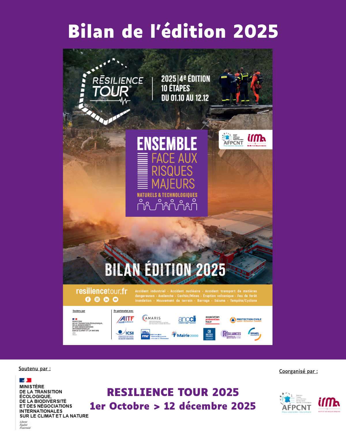 Lancement de la 5e édition du Résilience Tour - Automne 2026