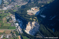 Vue a�rienne de la vall�e de l'Is�re - carri�re de Sassenage