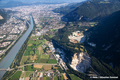 Vue a�rienne de l'Is�re - carri�re de Sassenage