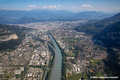 Vue a�rienne de la confluence du Drac et de l'Is�re