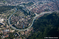 Vue a�rienne de l'Is�re � Grenoble - boucle de l'Ile Verte