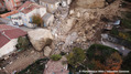 Eboulement d'un Pénitent sur la commune des Mées entraînant la destruction de trois maisons