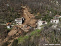 Glissement de terrain � Montselgues en Ard�che - Deux maisons d�truites