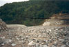 Le barrage de sdimentation de l'Ebron aprs la crue de 1992