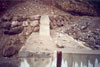 Le barrage de sdimentation de l'Ebron aprs la crue d'octobre 2000