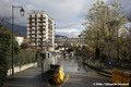 Inondation du quai Charpenay  La Tronche par la crue de l'Isre du 13/12/2023