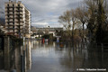 Inondation du quai Charpenay  La Tronche par la crue de l'Isre du 13/12/2023