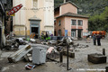 Dégâts place Biancheri à Breil-sur-Roya suite à la crue du 2 octobre 2020 - tempête Alex