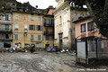 Dégâts place Biancheri à Breil-sur-Roya suite à la crue du 2 octobre 2020 - tempête Alex