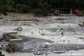 Pont du terrain de foot emporté à Breil-sur-Roya après la crue du 2 octobre 2020 - tempête Alex