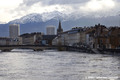 Crue de l'Isre  Grenoble le 13 dcembre 2023 - inondation des voies sur berges