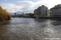 Crue de l'Isre  Grenoble le 13 dcembre 2023 - inondation des voies sur berges