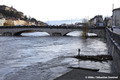 Crue de l'Isre  Grenoble le 13 dcembre 2023 - inondation des voies sur berges